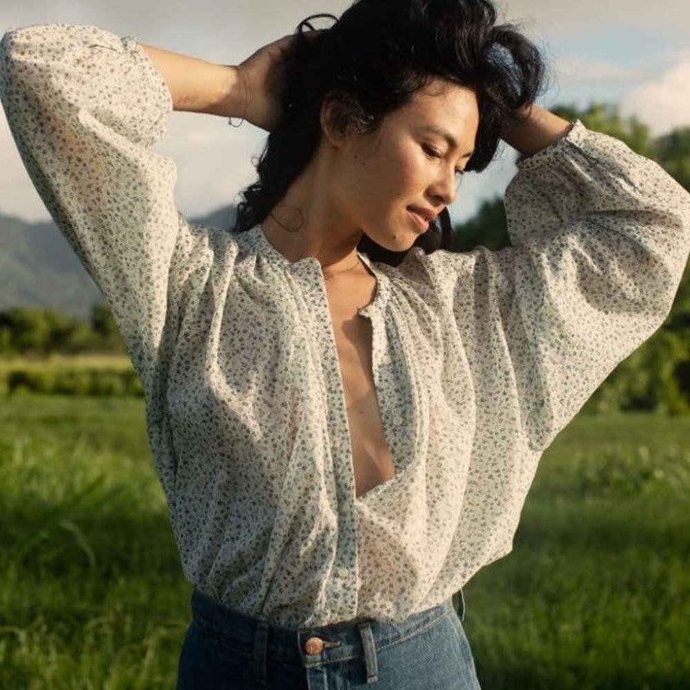 Doen Jane Blouse in Blue Baby Kate